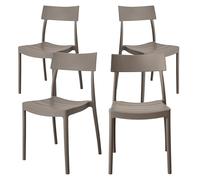 GARDENIA Roma Chaise, Polypropylène, Taupe, 4