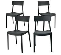 GARDENIA Rome Chaise, Polypropylène, Anthracite, 4, unités