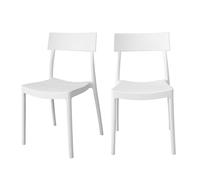 GARDENIA Rome Chaise, Polypropylène, Blanc, 2, unités