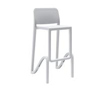 Gardenia Tabouret Haut empilable pour intérieur et extérieur en polypropylène Giano Bianco Made in Italy pour CASA Bar Restaurant