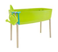 GARDENICO | Potager Enfant, Jardinière sur Pieds | Jardinière sur Pied, Plastique et Bois | Jeux Enfant, à partir de 5 ans, Hauteur 56,5cm | 4 Accessoires : Râteau, Houe, Pelle, Arrosoir