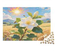 Gardenie Puzzles 1000 Pieces Cadeau Unique Fleur Multicolore Fleur colorée Jeu Éducatif Challenge Toy À De Qualité Supérieure Peinture Art pour Adultes Et Enfants À Partir De 14 Ans 38x26cm/1000p