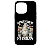 Gardening Is My Therapy Cute Summer Gnome With Tulip Flower Coque pour iPhone 14 Pro Max