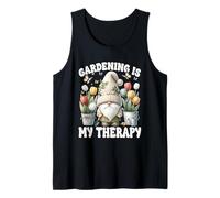 Gardening Is My Therapy Cute Summer Gnome With Tulip Flower Débardeur