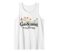 Gardening Is My Therapy Jardinier Amoureux des plantes Garden Lady Débardeur