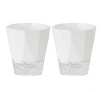 Gardening Made Simple Lot de 8 pots de fleurs à arrosage automatique avec corde d'absorption d'eau et réservoir pour tout environnement (taille moyenne)