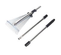 Gardening Rake, 15 Tines Grass Hand Tool, Ergonomic Rust Proof Weeding Accessory, 53.94 inches, Efficient Yard Tool for Cleaning Loosening Soil and Leveling in Outdoor Gardening