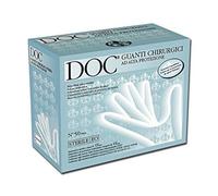 Gardening S.r.l. DOC - Gants Chirurgicaux Jetables en Latex Pur, avec Poudre, Stériles (ETO), DM Classe II, EPI Catégorie de Risque III, Taille 7.5, Distributeur de 50 Paires de Gants Anatomiques