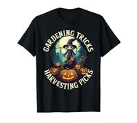Gardening Tricks Harvesting Picks Halloween Garden Gardener T-Shirt Graphique avec Valeur