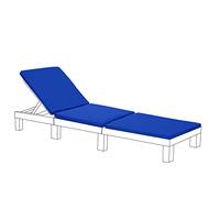 Gardenista Allibert Keter Daytona - Coussin de rechange pour chaise longue de jardin | Coussin d'extérieur résistant à l'eau pour chaise longue de jardin | Coussin pour chaise longue de patio (bleu)