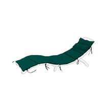 Gardenista Coussin de Luxe pour Bain de Soleil | Oreiller de tête détachable | pour Bain de Soleil courbé | Tissu Facile à Nettoyer, résistant à l'eau et Respirant pour en extérieur (Vert)