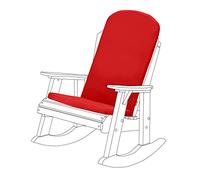 Gardenista Coussin de siège pour Chaise Adirondack Garden Premium | Coussin de Dossier Haut avec Attaches sécurisées | Coussins de Chaise de Patio légers et antidérapants résistants à l'eau (Rouge)