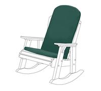 Gardenista Coussin de siège pour Chaise Adirondack Garden Premium | Coussin de Dossier Haut avec Attaches sécurisées | Coussins de Chaise de Patio légers et antidérapants résistants à l'eau (Vert)