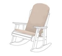 Gardenista Coussin de siège pour Chaise Adirondack Garden Premium | Coussin de Dossier Haut avec Attaches sécurisées | Coussins de Chaise de Patio légers et antidérapants résistants à l'eau (Calcul)