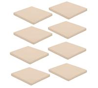 Gardenista Lot de 8 coussins de chaise de jardin pour intérieur et extérieur, résistants à l'eau avec attaches sécurisées, durables et confortables, pour chaises de jardin (pierre)