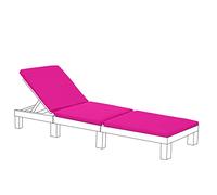Gardenista Rembourrage de Remplacement pour transat de Jardin pour Allibert Keter Daytona | Coussin de transat en rotin inclinable pour Meubles de Patio | Résistant à l'eau et léger (Rose)