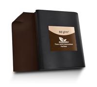 GARDENIX® 16 m² Double Face Marron/Noir Polaire de Protection Contre Les Mauvaises Herbes en Non-tissé résistant aux déchirures, épaisseur : 50 g/m²,stabilisation UV (1,6m x 10m)