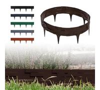 GARDENIX 3,16m Bordure de Jardin Rebord de Jardin Palisade pelouse Parterre Aspect Pierre Brun