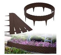 GARDENIX 3,2m Bordure de jardin rebord de jardin palisade pelouse parterre Aspect Rattan brun
