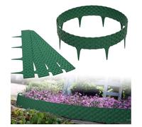 GARDENIX 3,2m Bordure de jardin rebord de jardin palisade pelouse parterre Aspect Rattan vert