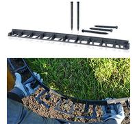 GARDENIX Bordure de Jardin en Plastique 4 mètres avec 12 Piquets d'ancrage Bordurette de Pelouse Flexible Bordure de Gazon,45 x 80 mm