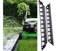 GARDENIX Bordure de Jardin en Plastique 4 mètres avec 12 Piquets d'ancrage Bordurette de Pelouse Flexible Bordure de Gazon, 55 x 140 mm