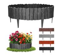 GARDENIX Bordure de Parterre Aspect Bois - 2,3 m - Anthracite