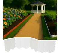 GARDENIX Bordure de pelouse, Facile à Installer, en Plastique, Gris Clair, 5,15 m, sans Creuser, en Plastique recyclé, Flexible et Durable, fabriquée dans l'UE