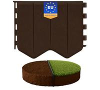 GARDENIX Bordure de pelouse Facile à Installer - en Plastique Marron - 20,6 m - sans Creuser - Bordure de Parterre en Plastique recyclé - Flexible et Durable - Fabriquée dans l'UE