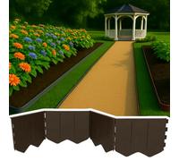 GARDENIX Bordure de pelouse Facile à Installer - en Plastique Marron - 5,15 m - sans Creuser - Bordure de Parterre en Plastique recyclé - Flexible et Durable - Fabriquée dans l'UE