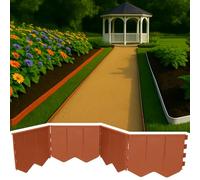 GARDENIX Bordure de pelouse, Facile à Installer, en Plastique, Marron Clair, 5,15 m, sans Creuser, en Plastique recyclé, Flexible et Durable, fabriquée dans l'UE