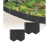 GARDENIX Bordure de pelouse facile à installer en plastique noir 10,3 m - Bordure de parterre sans creuser - Bordure de parterre en plastique recyclé - Flexible et durable - Fabriquée dans l'UE