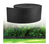 GARDENIX Bordure de pelouse Flexible Aspect Bois - en Plastique - Longueur : 10 m - Hauteur : 8 cm - Noir