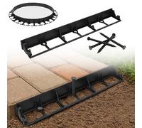 GARDENIX Bordure de pelouse Flexible en Plastique recyclé 10 m Hauteur 45 mm - Bordure de Pavage avec 30 piquets d'ancrage - Bordure de Tonte, Bordure de pelouse, Bordure de Parterre