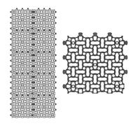 GARDENIX Lot de 10 grilles de pelouse, 50 x 50 cm, 2,50 m², en nid d'abeille, de parking, de gazon, de gravier, noir