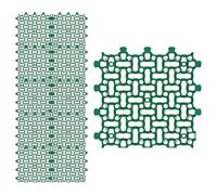 GARDENIX Lot de 10 grilles de pelouse, 50 x 50 cm, 2,50 m², en nid d'abeille, de parking, de gazon, de gravier, vert