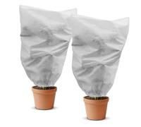 GARDENIX Lot de 2 Protections Hivernales pour Plantes - 80 x 120 cm - Protection hivernale pour Plantes en Pot - 50 g/m² - Sac épais avec Cordon de Serrage - Protection Contre Le Gel - pour Plantes