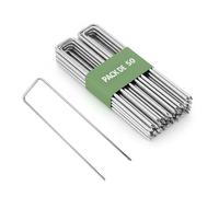 GARDENIX Lot de 50 piquets Anti-Mauvaises Herbes - Parfait pour Les Toiles de Jardin, Les tentes ou comme ancrage au Sol - Ancrage au Sol de Jardin comme Film Anti-Mauvaises Herbes, piquets pour
