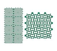 GARDENIX Lot de 8 plaques de paddock pour pelouse, 50 x 50 cm, 2,00 m², pour pelouse, parking, pelouse, gravier - Vert