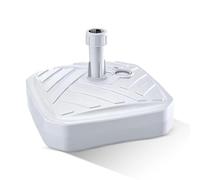 GARDENIX Pied de Parasol carré Blanc en Plastique, remplissable avec du Sable, de l'eau, du Gravier pour Le Jardin, la Plage, la terrasse