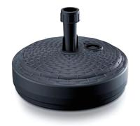 GARDENIX Pied de Parasol Rond Anthracite Aspect rotin en Plastique, remplissable avec du Sable, de l'eau, des graviers pour Le Jardin, la Plage, la terrasse