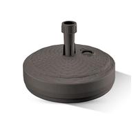 GARDENIX Pied de Parasol Rond, Marron, Aspect rotin, en Plastique, remplissable avec du Sable, de l'eau, des graviers pour Le Jardin, la Plage, la terrasse