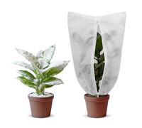GARDENIX Protection hivernale pour Plantes en Pot, 140 x 220 cm, 50 g/m², Protection hivernale pour Plantes en Pot, Sac de Protection antigel avec Fermeture éclair et Cordon de Serrage, indéchirable