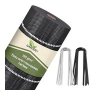 GARDENIX Toile Anti-Mauvaises Herbes avec 50 Ancres 110 m² (1,1 m x 100 m) - Perméable à l'eau 135 g/m² - Noir - Résistant aux UV - Toile Anti-Mauvaises Herbes