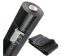GARDENIX Toile anti-mauvaises herbes avec 50 ancres 8 m² (0,4 m x 20 m) - Perméable à l'eau 70 g/m² - Noir - Résistant aux UV - Toile anti-mauvaises herbes - Tissu de sol