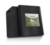 GARDENIX Toile de Jardin Contre Les Mauvaises Herbes - Perméable à l'eau - 80 g/m² - Noir - Film résistant aux UV - 0,8 x 50 m (40 m²) - Jardinière surélevée - Film de Protection Contre Les Mauvaises