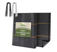 GARDENIX Unkrautvlies mit 50 Anker 16m² (0.8m x 20m) - Wasserdurchlässig 110g/m² - Schwarz UV-beständig Unkrautgewebe, Unkrautschutzfolie, Bodengewebe, Unterbodengewebe