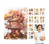 GardenJournaling Lot de 20 feuilles d'autocollants esthétiques pour scrapbooking, étiquettes de jardin vintage, 14,7 x 10,4 x 0,4 cm, autocollants décoratifs pour jardin, étui de téléphone, carnet