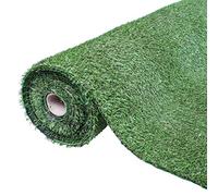 GardenKraft Gazon Artificiel 26079 4 m x 1 m 15 mm Fibres Pelouse de Jardin synthétique Haute densité, Vert foncé