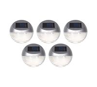 GardenKraft Lot de 5 lampes solaires pour clôture. Argenté.